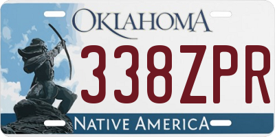 OK license plate 338ZPR