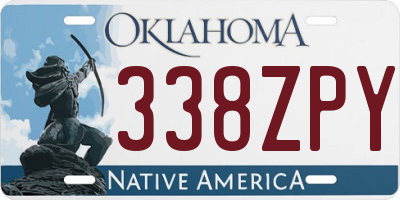 OK license plate 338ZPY