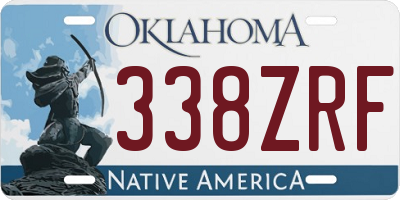 OK license plate 338ZRF