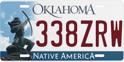 OK license plate 338ZRW