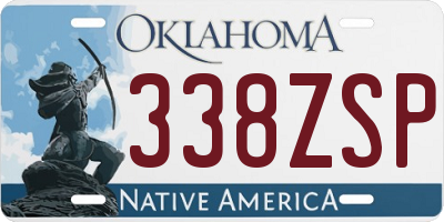 OK license plate 338ZSP