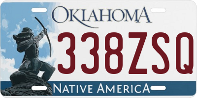 OK license plate 338ZSQ