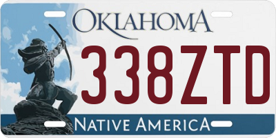 OK license plate 338ZTD