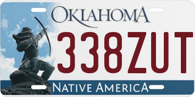 OK license plate 338ZUT