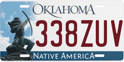 OK license plate 338ZUV