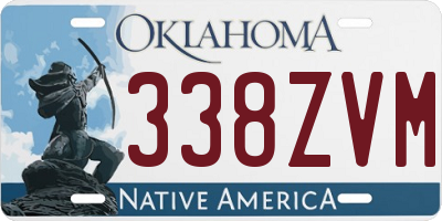 OK license plate 338ZVM