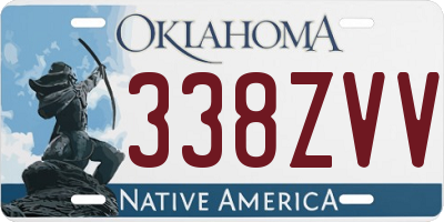 OK license plate 338ZVV