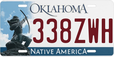 OK license plate 338ZWH