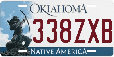 OK license plate 338ZXB