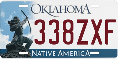 OK license plate 338ZXF