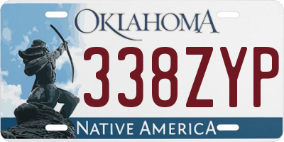 OK license plate 338ZYP