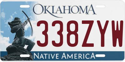 OK license plate 338ZYW