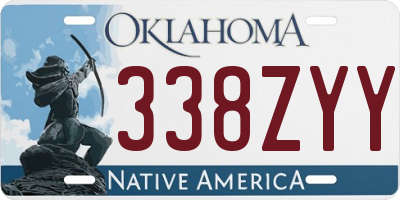 OK license plate 338ZYY