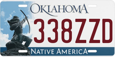 OK license plate 338ZZD