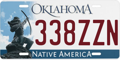 OK license plate 338ZZN