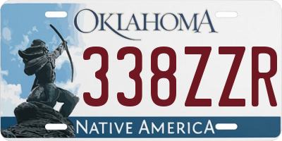 OK license plate 338ZZR