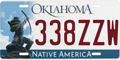 OK license plate 338ZZW