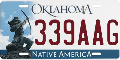 OK license plate 339AAG