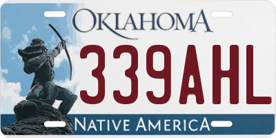OK license plate 339AHL