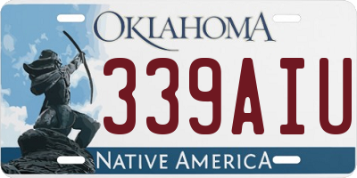 OK license plate 339AIU