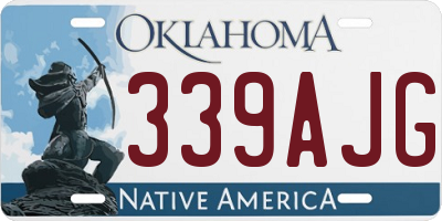 OK license plate 339AJG