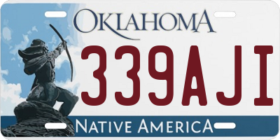 OK license plate 339AJI
