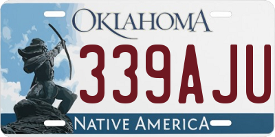 OK license plate 339AJU