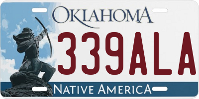 OK license plate 339ALA