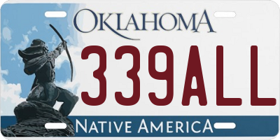 OK license plate 339ALL