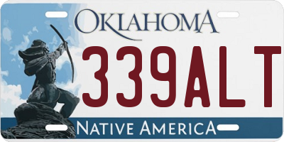 OK license plate 339ALT