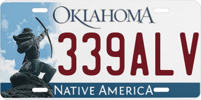 OK license plate 339ALV
