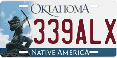 OK license plate 339ALX