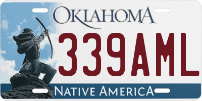 OK license plate 339AML