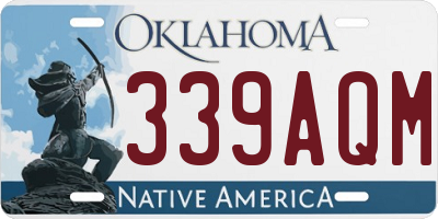 OK license plate 339AQM