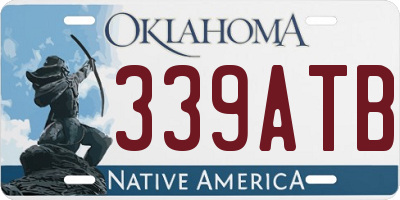 OK license plate 339ATB