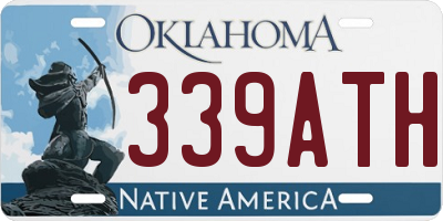 OK license plate 339ATH