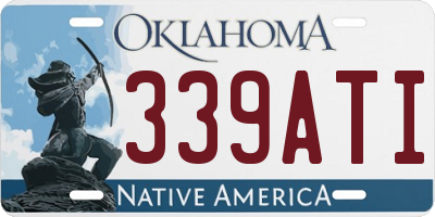 OK license plate 339ATI