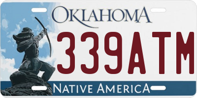 OK license plate 339ATM