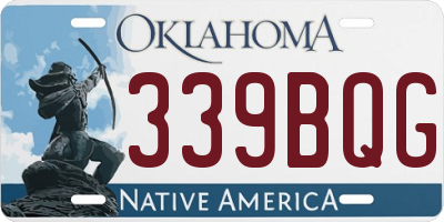 OK license plate 339BQG