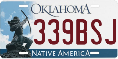 OK license plate 339BSJ