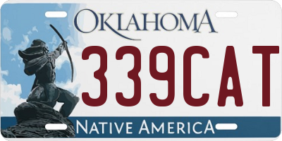 OK license plate 339CAT