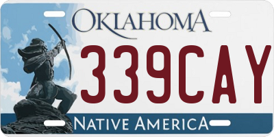 OK license plate 339CAY