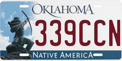 OK license plate 339CCN