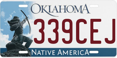 OK license plate 339CEJ
