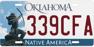 OK license plate 339CFA
