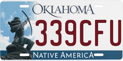 OK license plate 339CFU