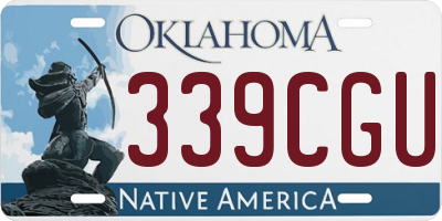 OK license plate 339CGU