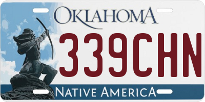 OK license plate 339CHN