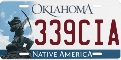 OK license plate 339CIA