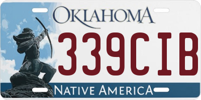 OK license plate 339CIB